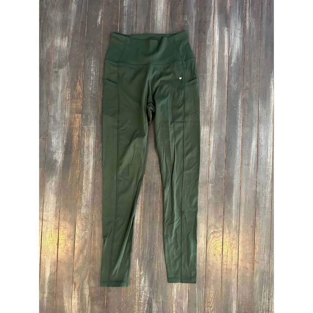 Love Fitness High Waisted Leggings with Pockets‎ Forest Green Athletic Yoga
